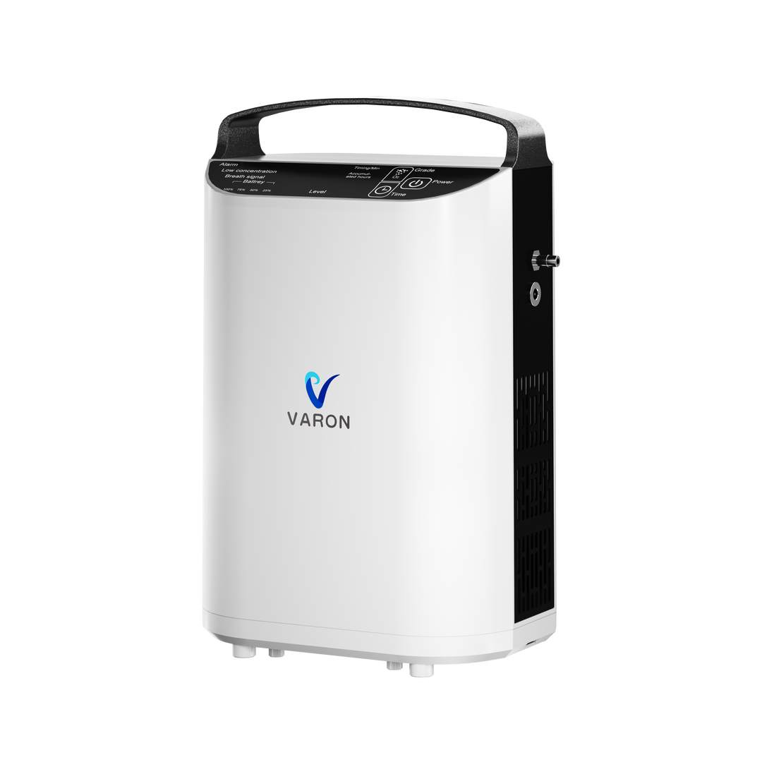 VARON VP-1 portable pulse oxygen concentrator, lightweight and travel-friendly