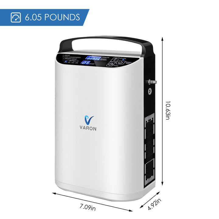 VARON VP-1 portable pulse oxygen concentrator, lightweight and travel-friendly