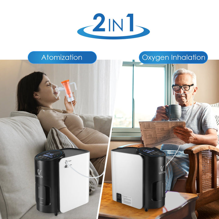 VARON VH-1 home oxygen concentrator, Dual use for oxygen therapy