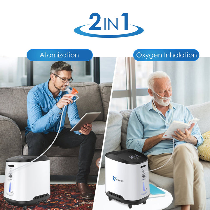 VARON VH-2 home oxygen concentrator, Dual use for oxygen therapy