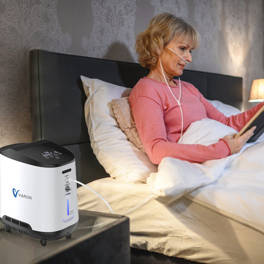 Sleeping with VARON VH-2 oxygen concentrator for quiet and continuous night-time respiratory support