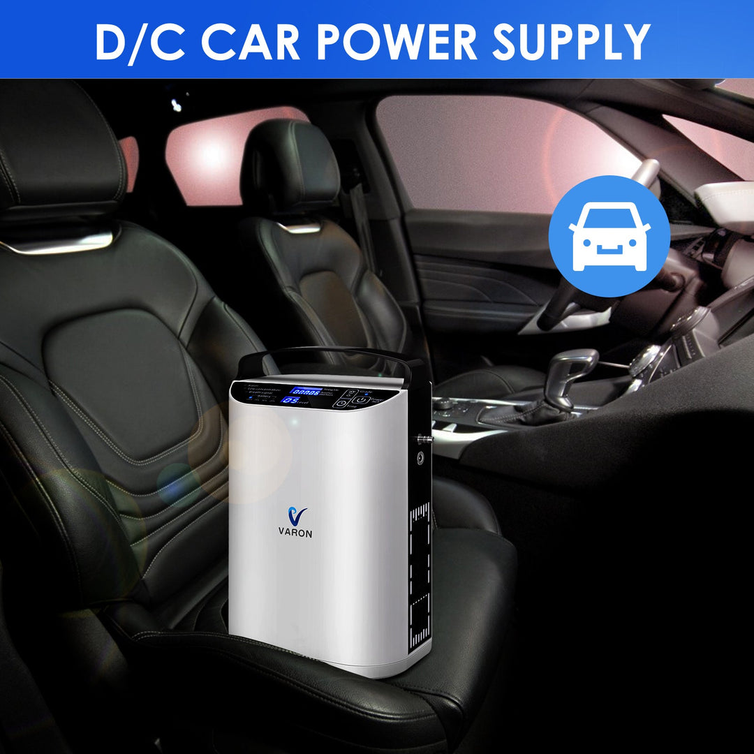 Car power adapter for VP-1 portable oxygen concentrator, enabling safe and stable oxygen therapy while traveling or resting in the car.