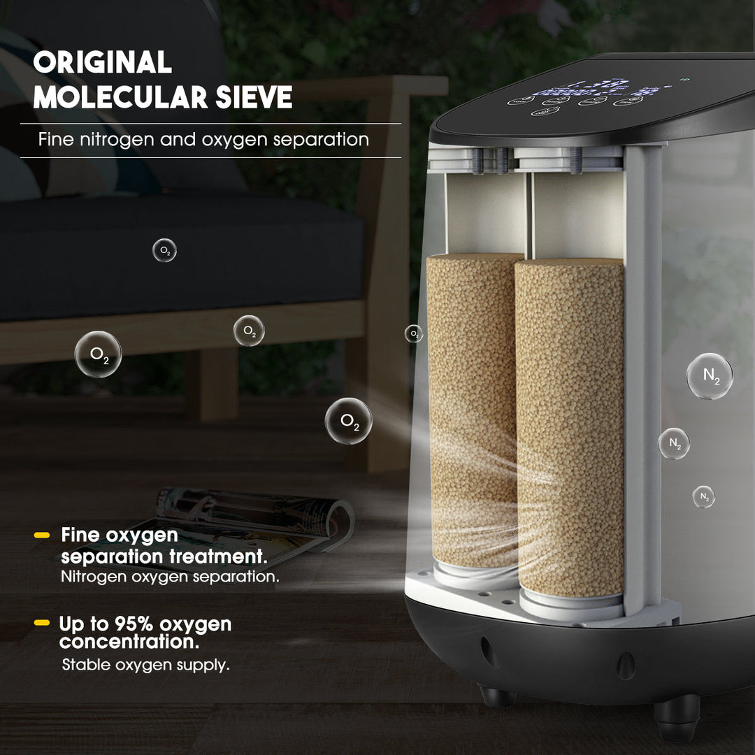 VARON VH-2 with original molecular sieve for fine nitrogen and oxygen separation, delivering up to 95% stable oxygen concentration.