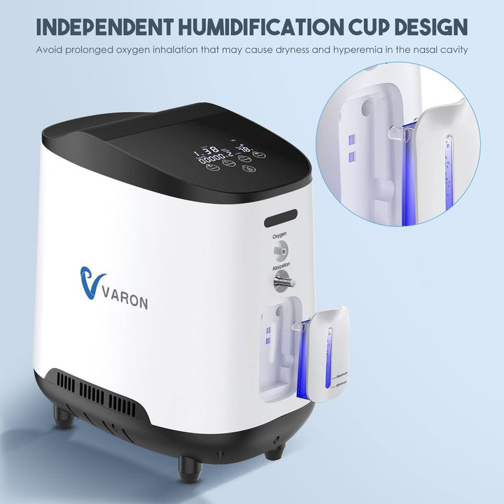 VARON 1-7L/min Home Oxygen Concentrator VH-2 has an independent humidification cup