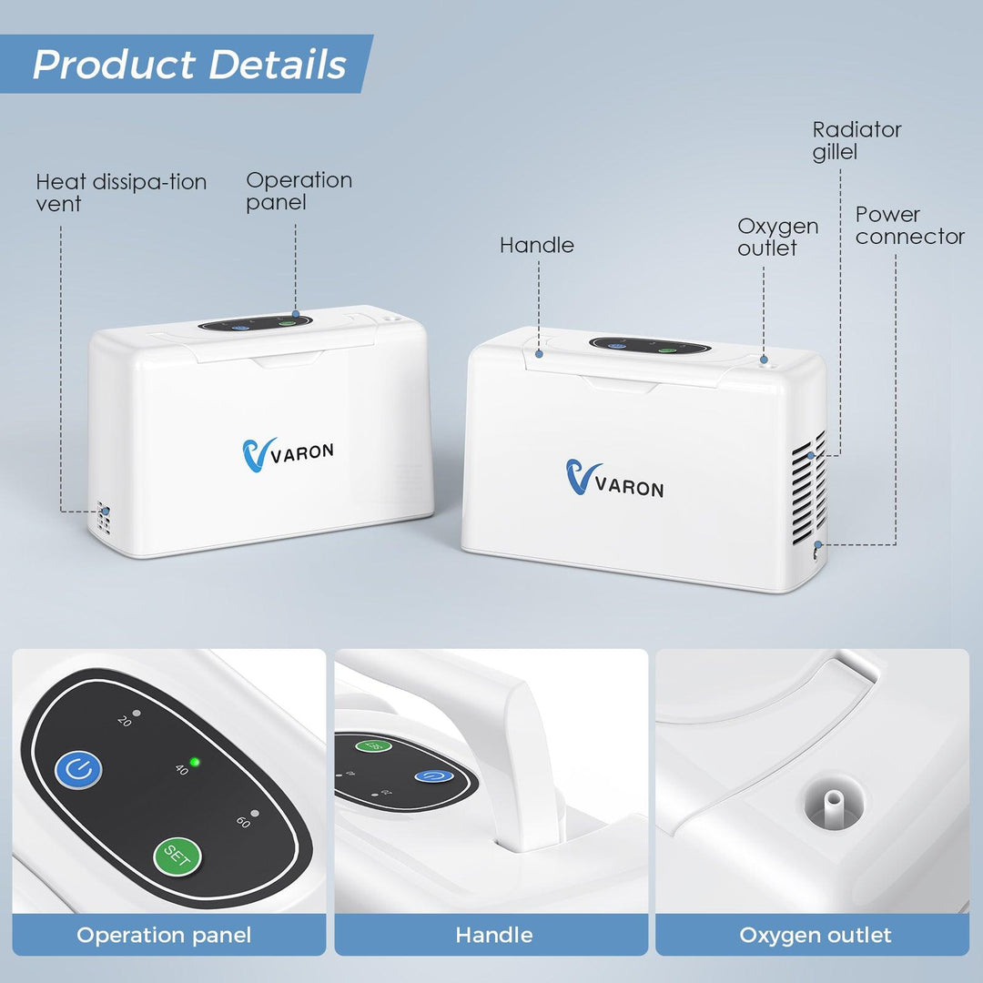 The details of VARON 3L/min Portable Oxygen Concentrator VL02