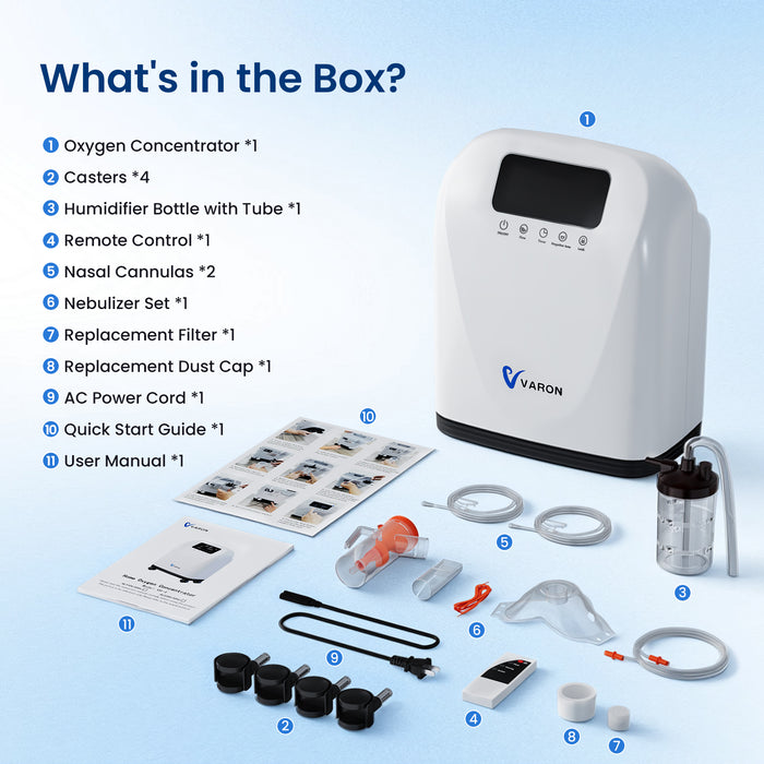 VARON VH-4 | Continuous Flow Home Oxygen Concentrator (1-9 settings)
