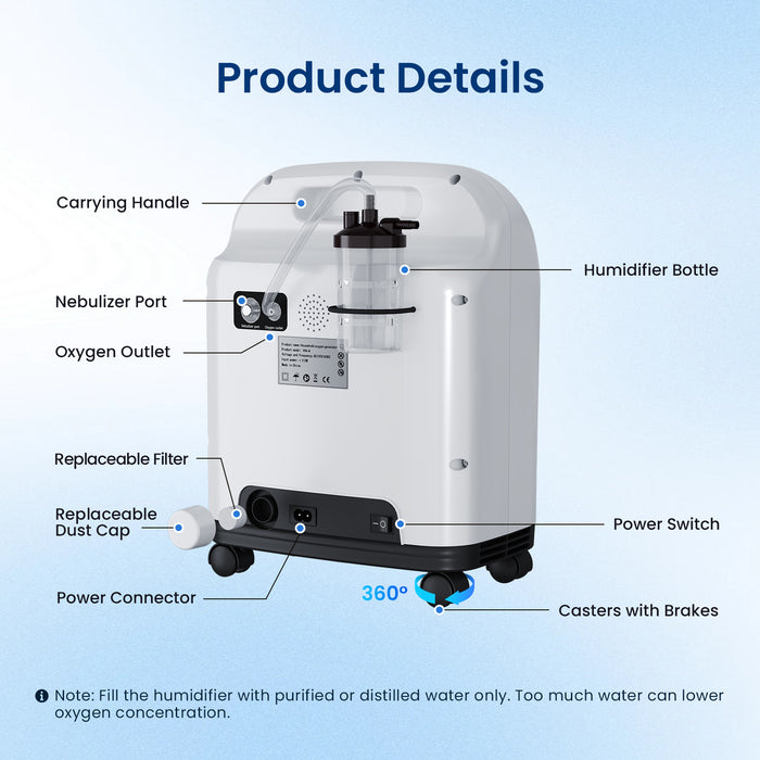 VARON VH-4 | Continuous Flow Home Oxygen Concentrator (1-9 settings)