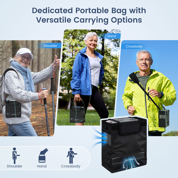 VARON VP-8 Lite | 4.4 lbs Lightweight Pulse Flow Oxygen Concentrator (1-7 settings)