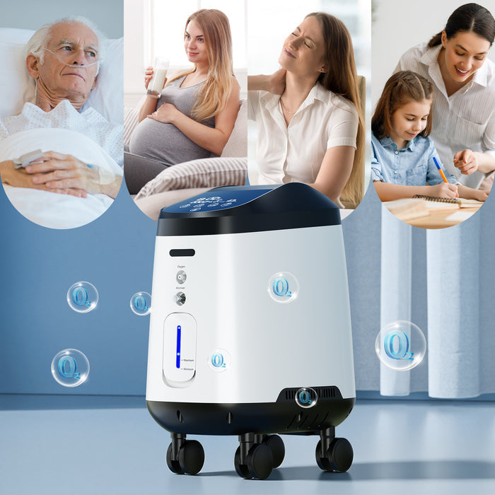VARON VH-2 Pro Wheel Edition | Continuous Flow Home Oxygen Concentrator (1-9 settings)