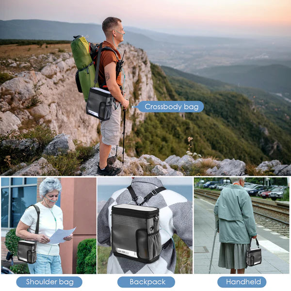 Multi-functional VP-6 portable oxygen concentrator backpack for travel and outdoor use