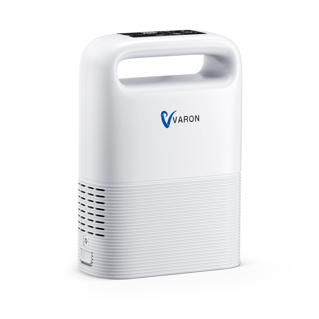 VARON VP-2 Pulse Portable Oxygen Concentrator | 24H Continuous Use, Long Battery Life, Lightweight & Travel-Friendly