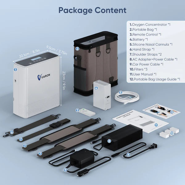 VARON VP-6 Portable Oxygen Concentrator Accessories