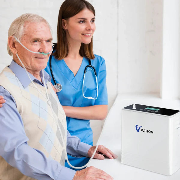 VARON VP-6 portable continuous oxygen concentrator for the old