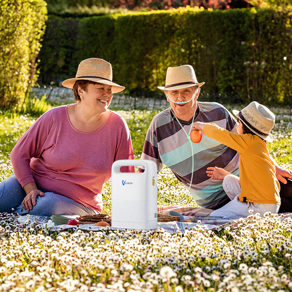 VARON VP-2 Pulse Portable Oxygen Concentrator | 24H Continuous Use, Long Battery Life, Lightweight & Travel-Friendly