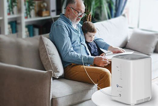 VARON VH-3 Home Oxygen Concentrator | 1-7L/min Comfortable Therapy, CE-Approved