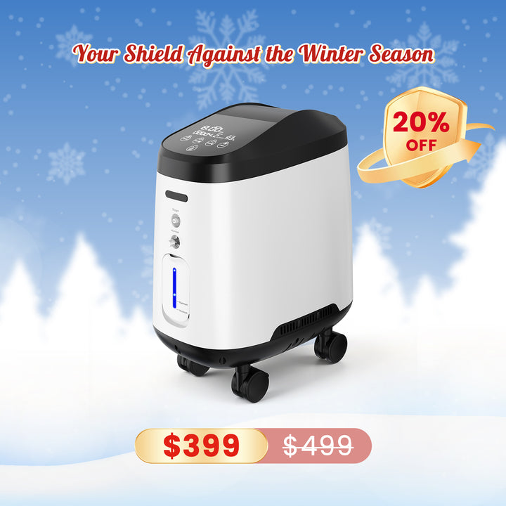 VARON VH-2 Pro Wheel Edition | Continuous Flow Home Oxygen Concentrator (1-9 settings)
