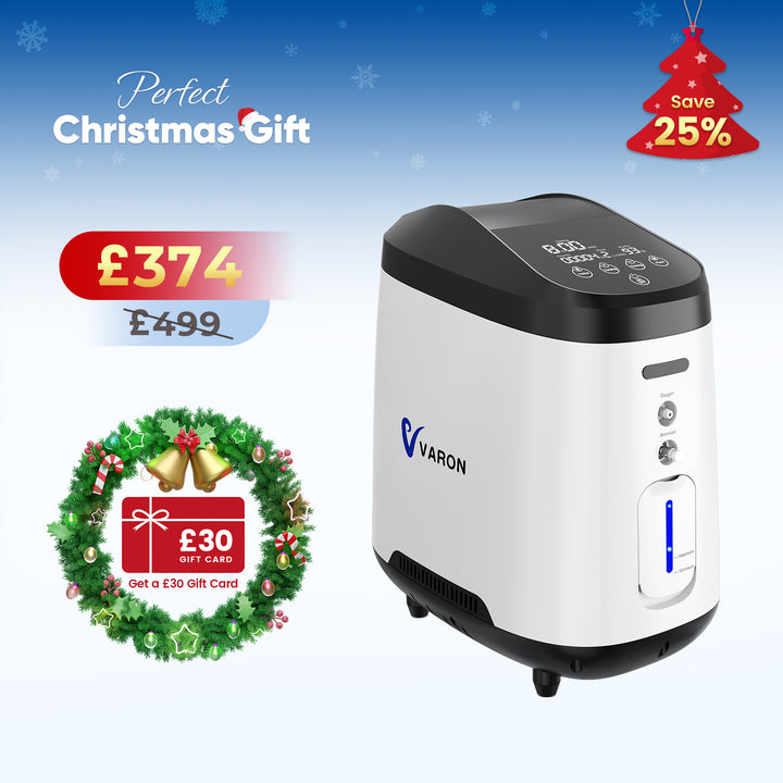 VARON VH-2 Pro Wheel Edition | Continuous Flow Home Oxygen Concentrator (1-9 settings)