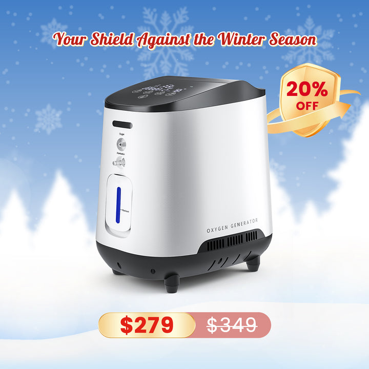 VARON VH-2 Home Oxygen Concentrator | 1-7 Adjustable, 24H Operation