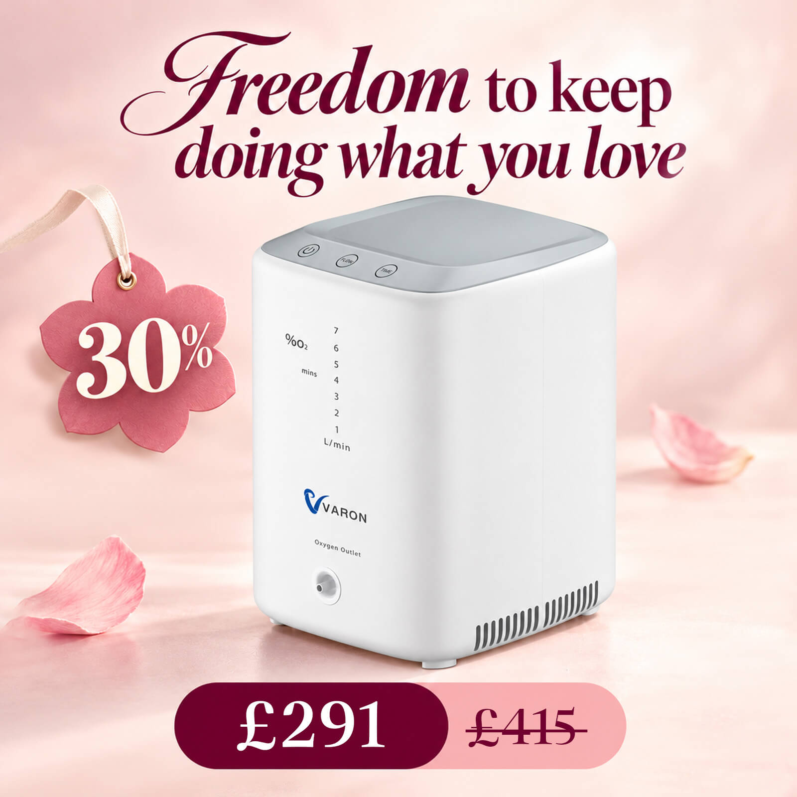 VARON VH-3 Home Oxygen Concentrator | 1-7 Comfortable Therapy