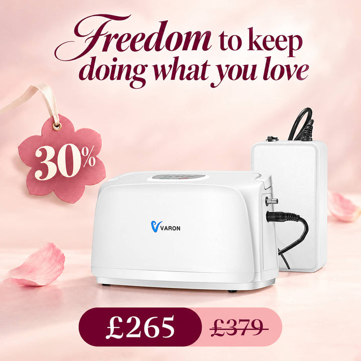 VARON VL-1 Pulse Oxygen Concentrator | Ideal for Mobility