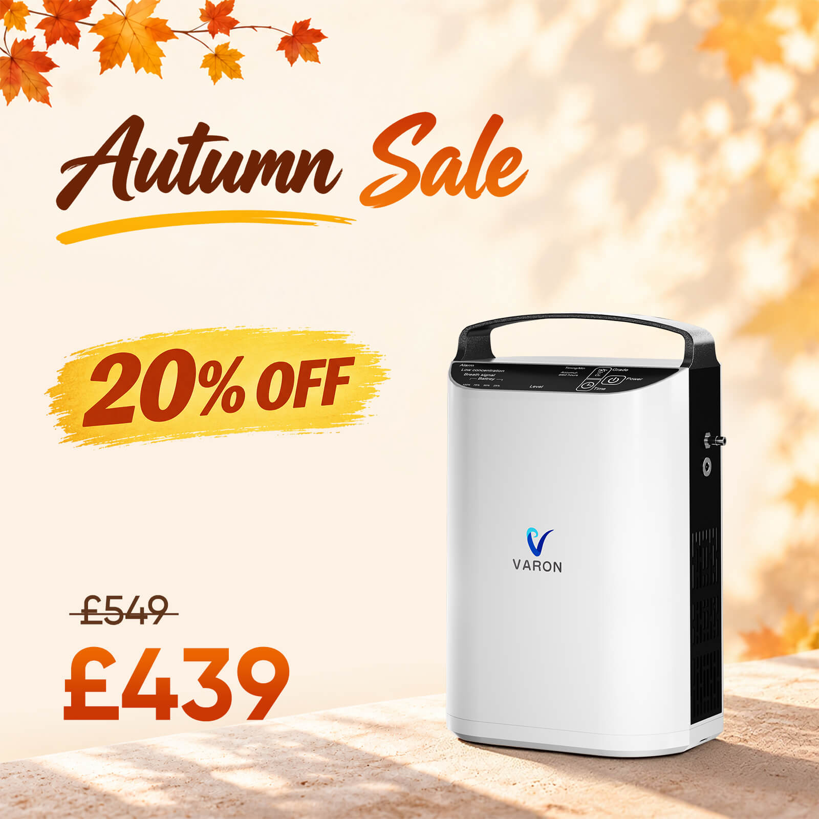 VARON VP-1 Pulse Portable Oxygen Concentrator | 24H Operation