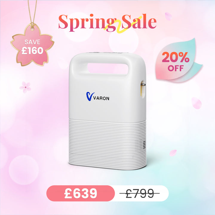 VARON VP-2 Pulse Portable Oxygen Concentrator | 24H Continuous Use, Long Battery Life, Lightweight & Travel-Friendly
