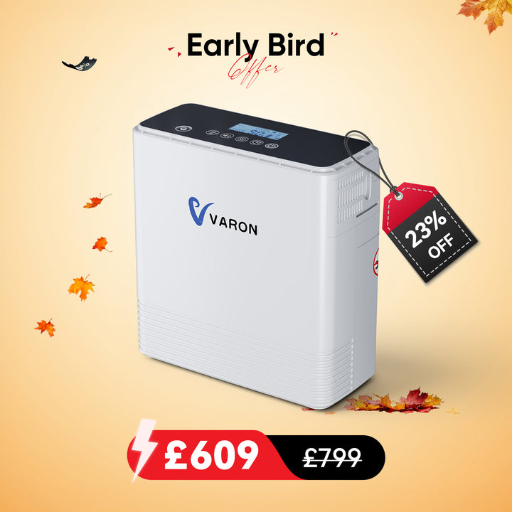 VARON VP-6 Continuous Portable Oxygen Concentrator | 1-6 Adjustable