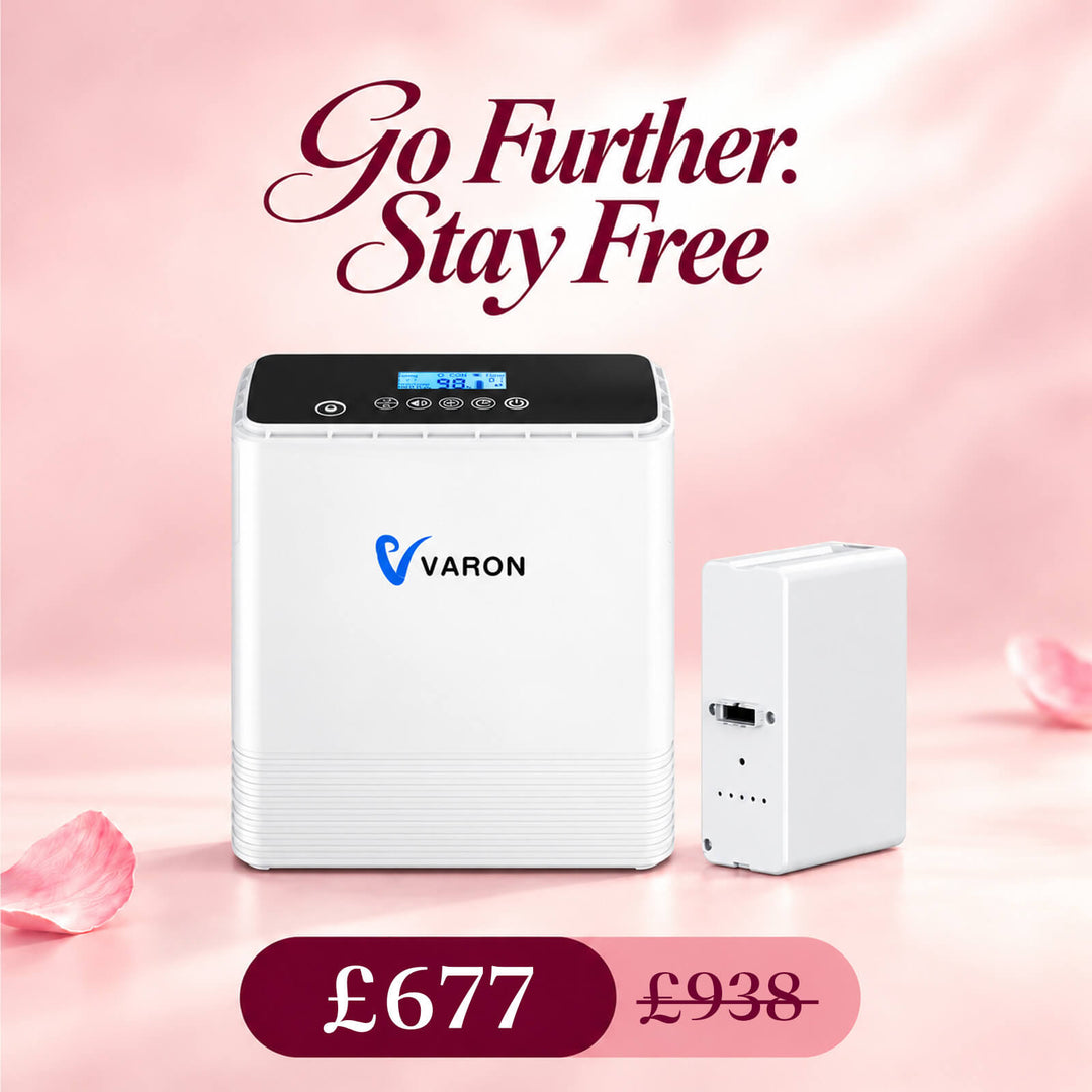 VARON VP-6 Continuous Portable Oxygen Concentrator | 1-6 Adjustable