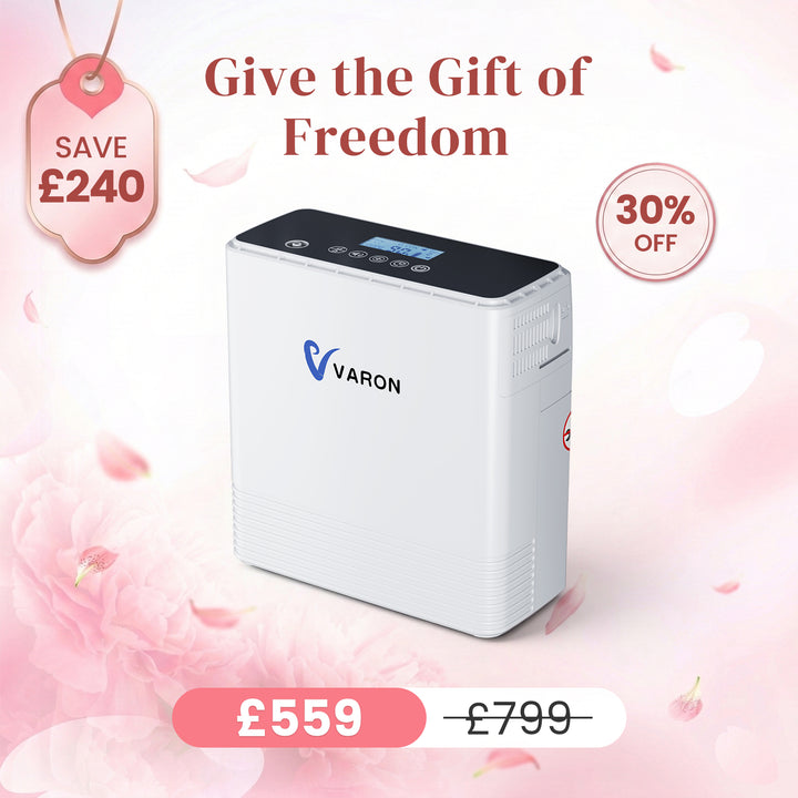 VARON VP-6 Continuous Portable Oxygen Concentrator | 1-6 Adjustable