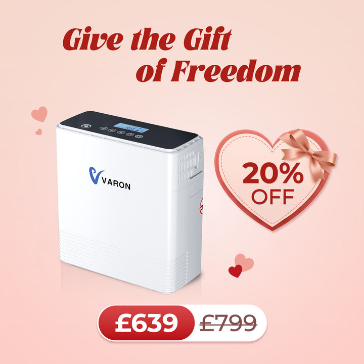 VARON VP-6 Continuous Portable Oxygen Concentrator | 1-6 Adjustable