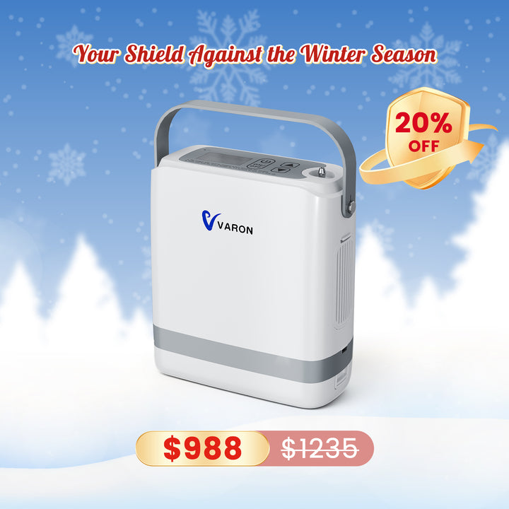 （Pre-sale）New VARON VP-8G | Pulse Flow Portable Oxygen Concentrator 1-8 settings