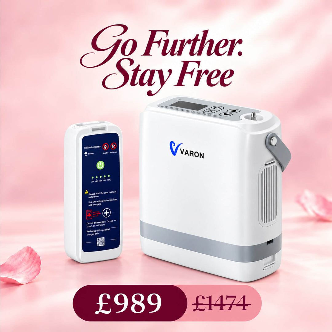 New VARON VP-8G | Pulse Flow Portable Oxygen Concentrator 1-8 settings