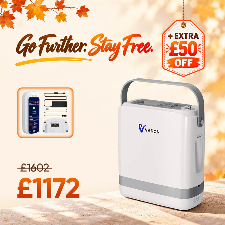 New VARON VP-8G | Pulse Flow Portable Oxygen Concentrator 1-8 settings