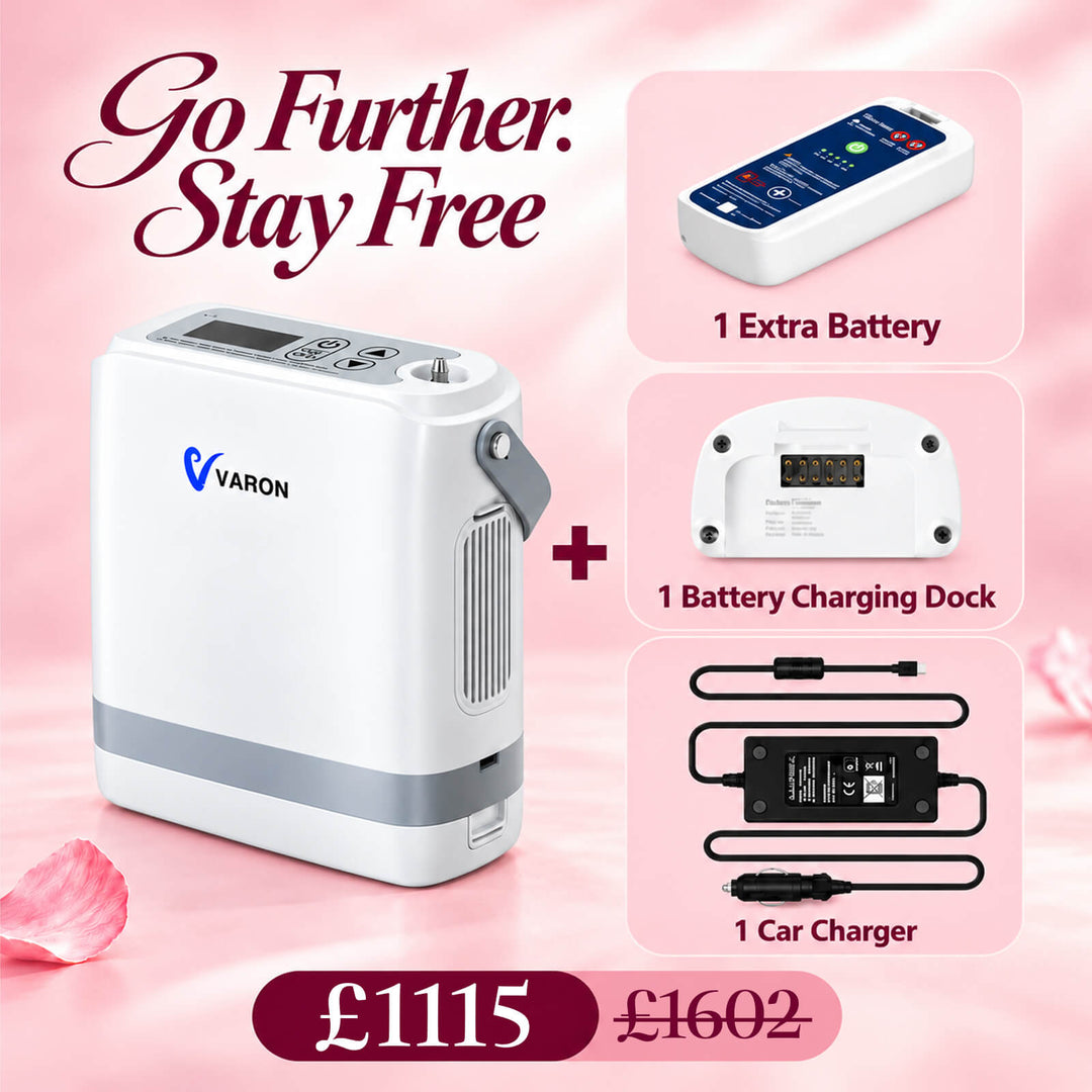 New VARON VP-8G | Pulse Flow Portable Oxygen Concentrator 1-8 settings