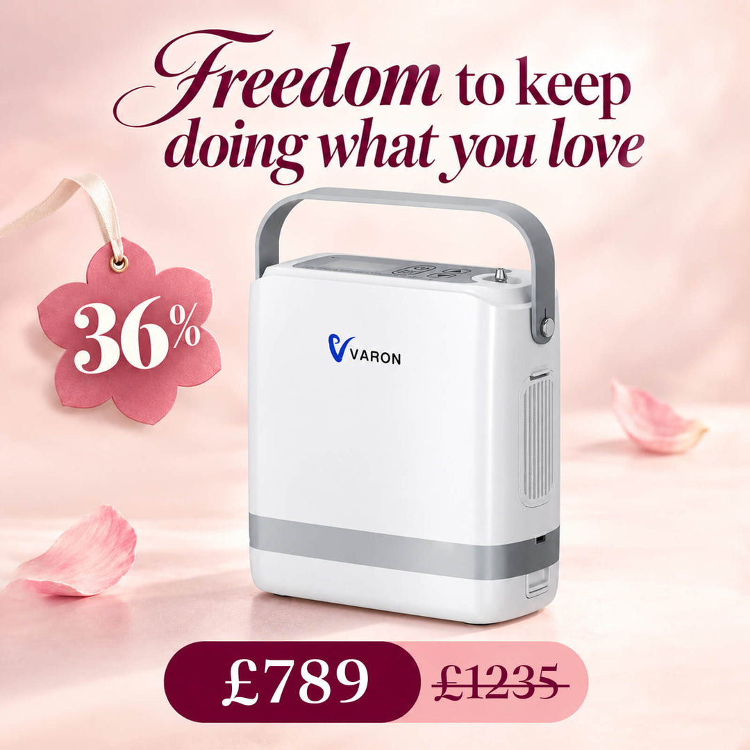 New VARON VP-8G | Pulse Flow Portable Oxygen Concentrator 1-8 settings