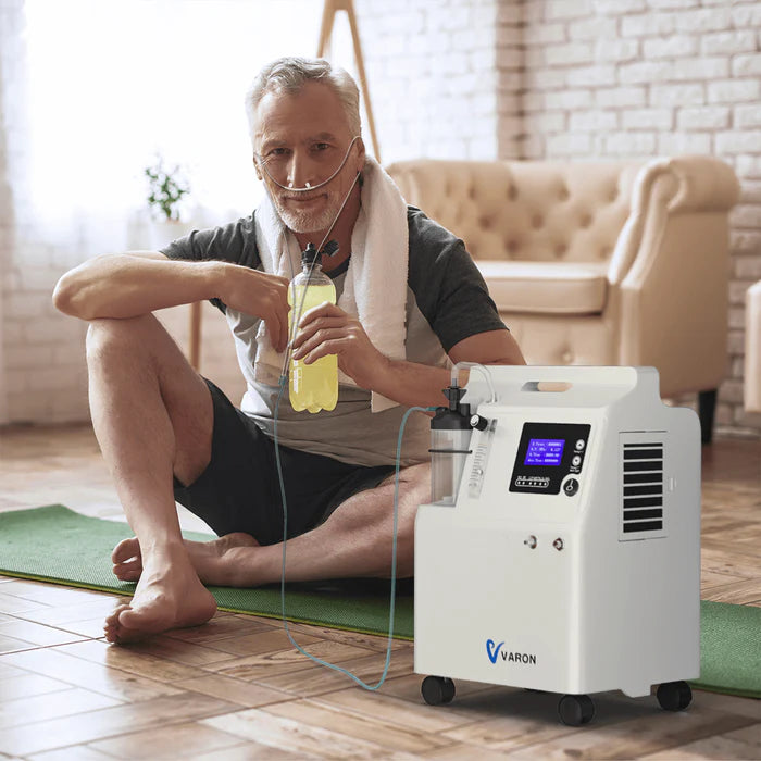 Varon Serene 5 home oxygen concentrator supports oxygen replenishment after exercise for a healthy lifestyle