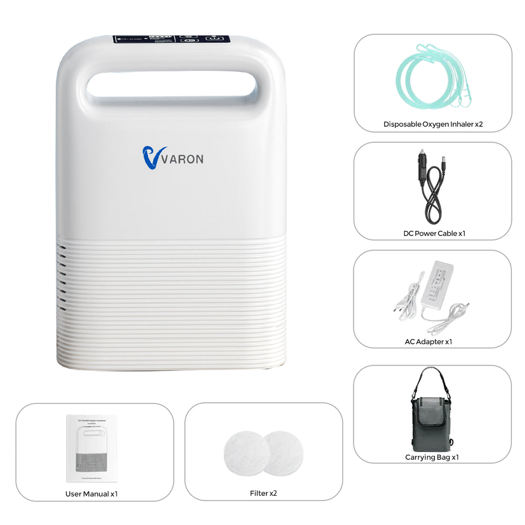 VARON 5L Pulse Flow Portable Oxygen Concentrator VP-2