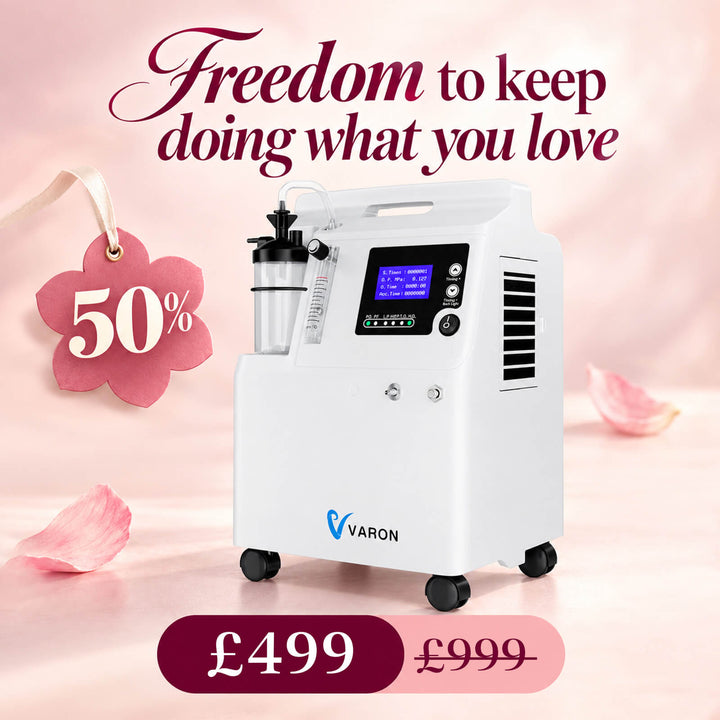 VARON Serene 5L Oxygen Concentrator |72H Operation FDA