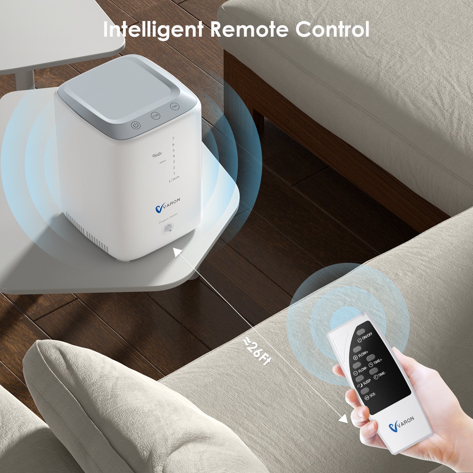 VARON VH-3 Home Oxygen Machine, Simple Operation With Remote Control