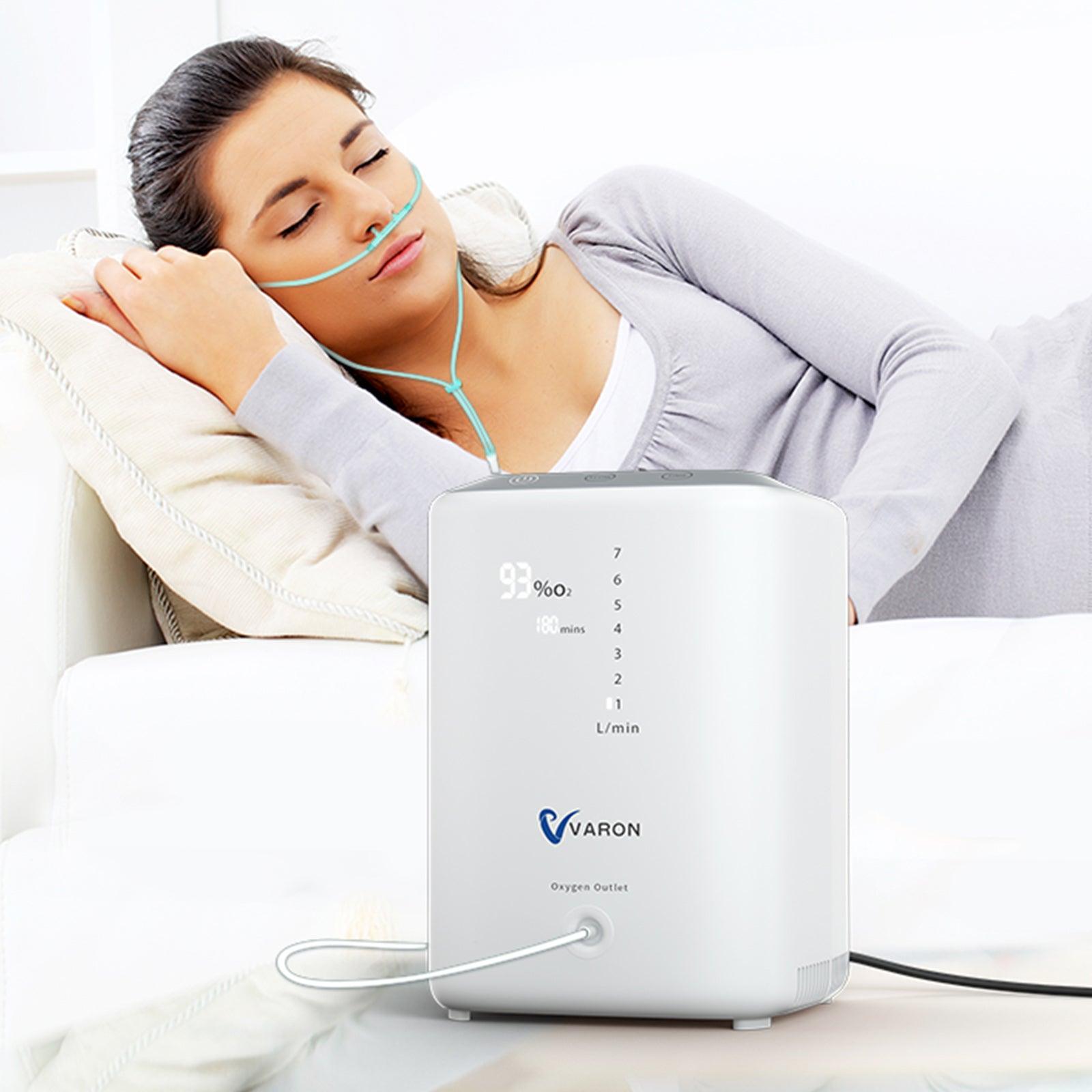 Sleeping with VARON VH-3 oxygen concentrator for quiet and continuous night-time respiratory support