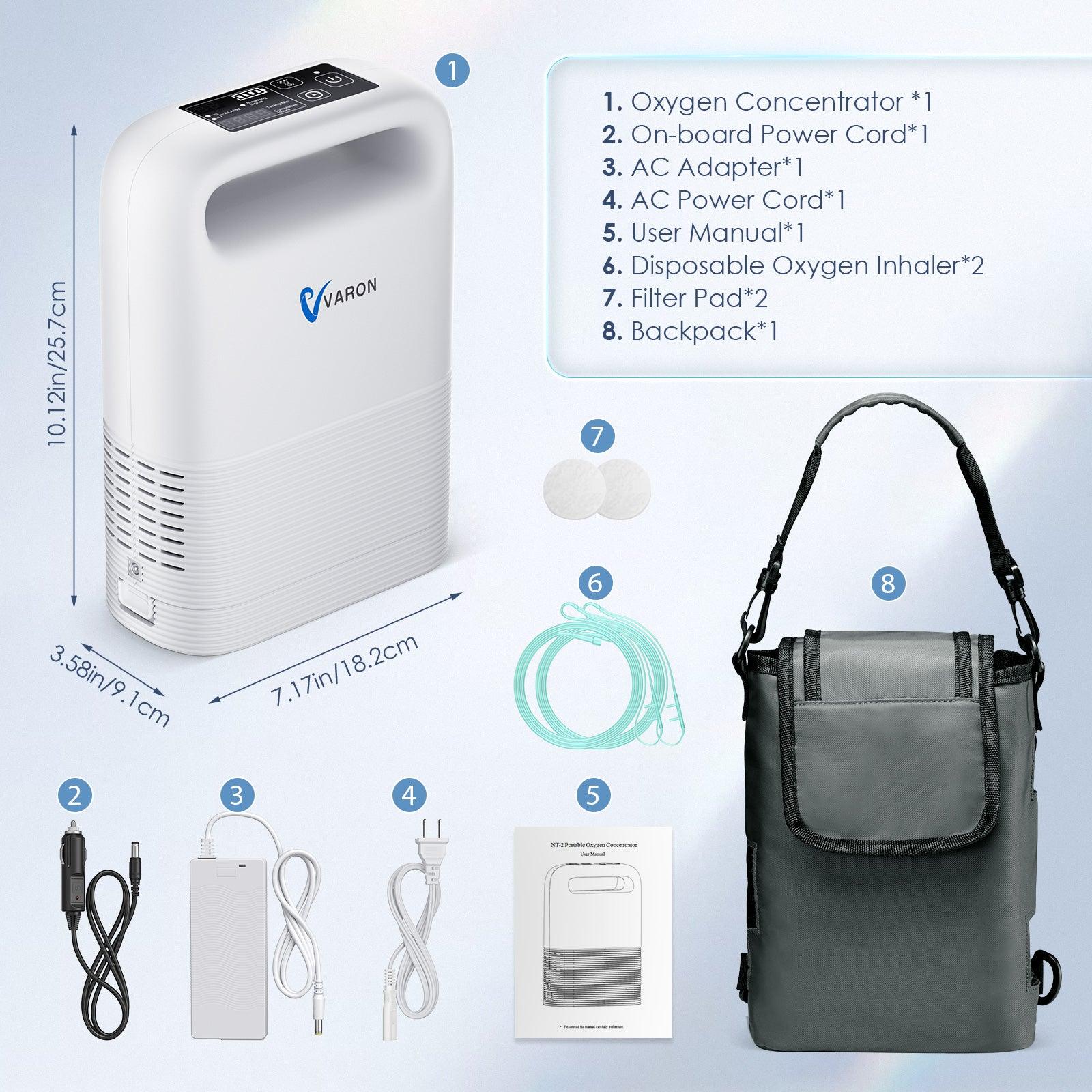 VARON VP-2 Portable Oxygen Concentrator Accessories